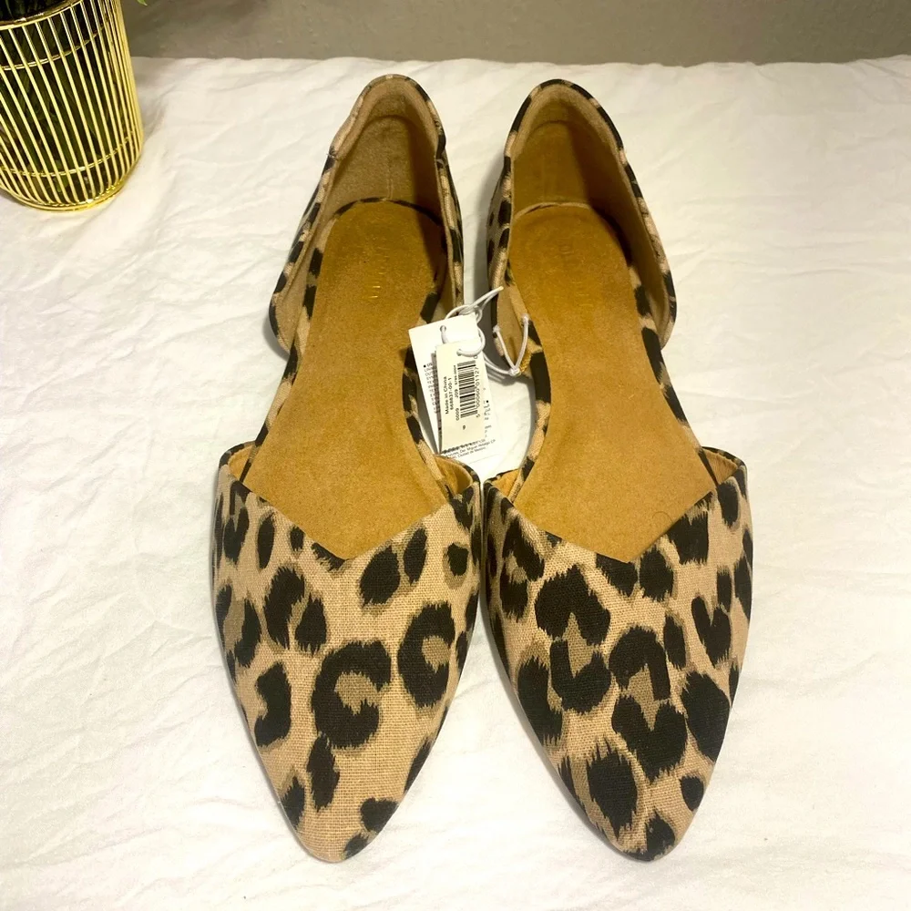 NWT Old Navy Leopard Pointy Flats - Picture 5 of 5